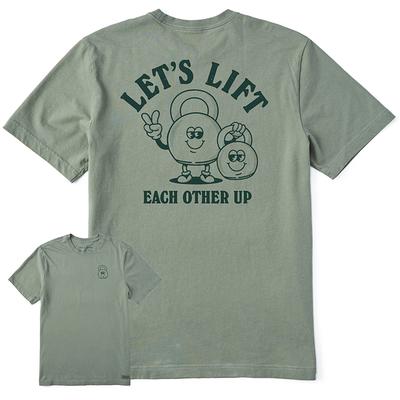 Life Is Good Men's The Struggle Is Reel Short Sleeve Crusher-LITE T-Shirt in Vintage Blue Size 2XL | 100% Cotton