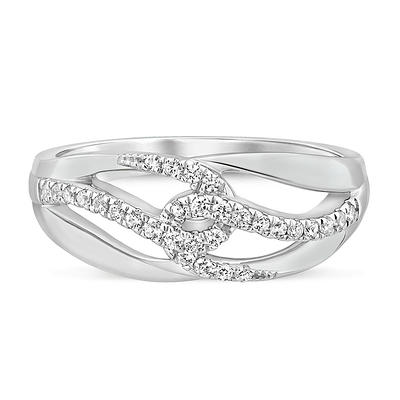 Every Moment Diamond Stacked Infinity Band 2 ct tw 14K White Gold