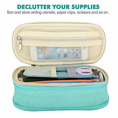 Large Pencil Case Big Capacity Pencil Pouch Bag Pen Holder 3 Compartments  School Supplies Stationery Storage Organizer For Middle High School Office  C