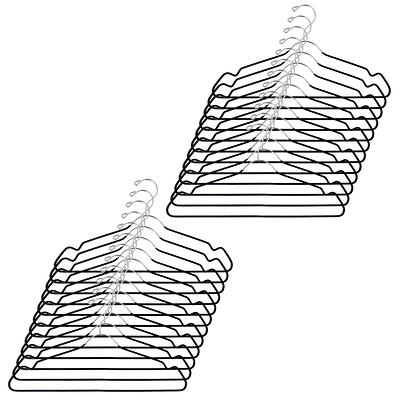 Simplify 25-Pack Plastic Non-slip Grip Clothing Hanger (White) in the  Hangers department at