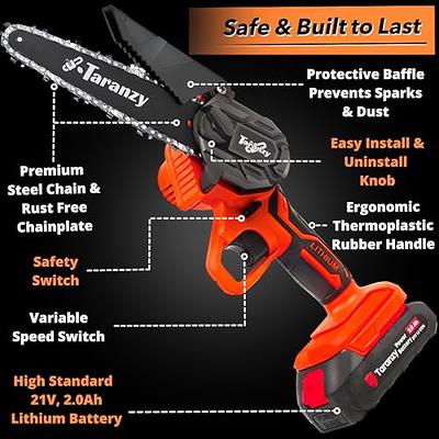 6-inch Mini Chainsaw Cordless, Battery Powered Electric Chainsaw Cordless,  Handheld Chainsaw with 2Pcs 21V 2.0Ah Batteries, Portable Small Chainsaw  for Tree Trimming Branch Pruning and Wood Cutting - Yahoo Shopping