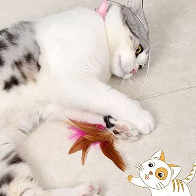 New Retractable Fairy Funny Cat Stick Feather Replacement Head
