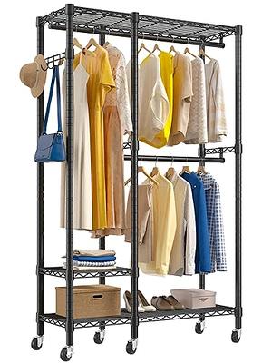 Raybee Freestanding Closet Organizer Heavy Duty with Wooden