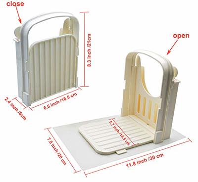 Aobrill Bread Slicer for Homemade Bread Foldable Toast Slicer with Non-slip  Mat (White) - Yahoo Shopping