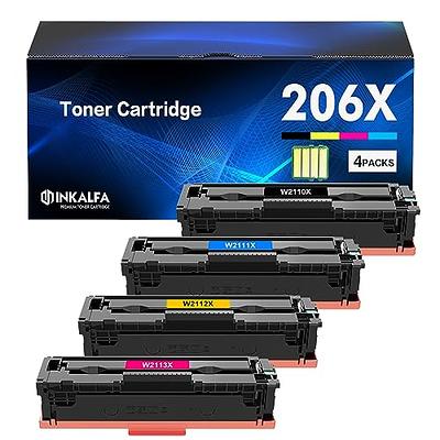 HaloFox Compatible Toner for HP 215A W2310A Toner Cartridge for LaserJet  Pro MFP M182nw M183fw M182 M183 M155 Printer,Black Cyan Magenta Yellow,4  Pack(No Chip) 