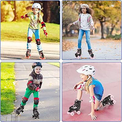 Nattork Kids Roller Skates for Girls Boys, 4 Sizes Adjustable