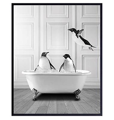 Bathroom Wall Art - Bathroom Wall Decor - Funny Black Bathroom Decor -  Guest Bathroom - Bath Wall Decor - Penguin Gifts - Powder Room - Cute Cool  Unique Bathroom Decorations - Yahoo Shopping