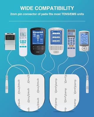 20-Pack TENS Unit Replacement Pads, Long-Lasting Snap Electrodes for 50  Times of Use per Pad, AVCOO Latex-Free TENS Pads Set Compatible with TENS  EMS