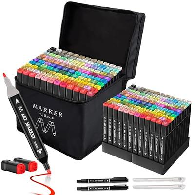 80 colour Alcohol Based Art Markers, permanent art marker set in two  colours, suitable for children and adults for drawing, illustration,  sketching