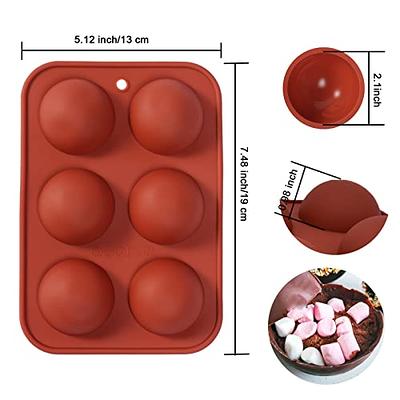 Semi Sphere Silicone Mold, Silicone Chocolate Molds,3 Packs Baking Molds  for Making Chocolate, Cake, Jelly, Dome Mousse (6 Cups, 15 Cups and 24 Cups)