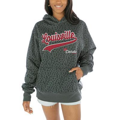 Louisville Cardinals Gameday Couture Women's Drop Shoulder Fleece Drop Pullover  Sweatshirt - Charcoal