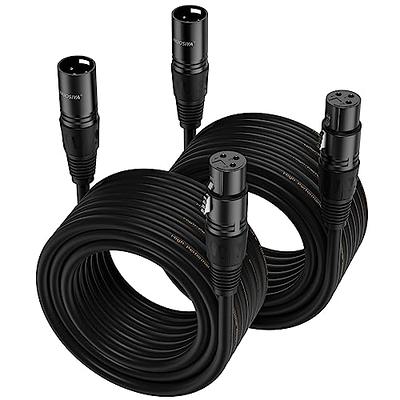 25FT 3Pin Xlr To Xlr Data Cable DMX 6 Pack
