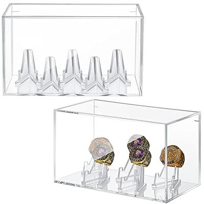 Cooyes Ring Display Case Championship , Sports Baseball Ring Display Case Box for Multiple Rings and for Single/Replica/Softball Ring Display Sports