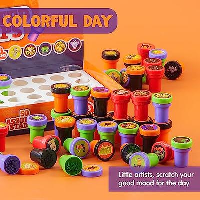 JOYIN 50 Pcs Assorted Stamps for Kids Self-Ink Stamps (25 Designs, Plastic  Stamp