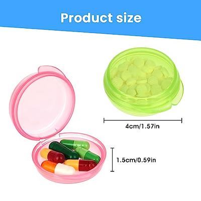 WLLHYF 5 Packs Mini Pill Case Small Pill Organizer Box Portable