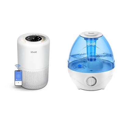 Afloia Air Purifier And Humidifier Combo For Home, 22Db| 7 Colors Night Air  Purifiers 2 In 1 With Remote Control, Quiet Air Cleaner Removing 99.99%