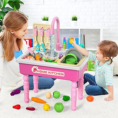  WHOHOLL Wooden Toys Play Kitchen Accessories, Montessori Toys  for 1 2 3 4 5 + Years Old Toddlers, Toy Kitchen Play Dishes & Play Food  Playset, Birthday Sets for Kids Girls Boys : Toys & Games