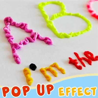 6PCS 3D Printing Bubble Pen Magic Popcorn Pen For Greeting