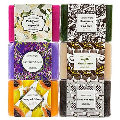 O Naturals 6pcs Natural Bar Soap Collection, Soap Gift Set, Spa