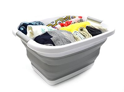 Homeika 42L (11 Gallon) Collapsible Plastic Laundry Basket - Foldable Pop Up Storage Container/Organizer - Portable Washing Tub - Space Saving Hamper/