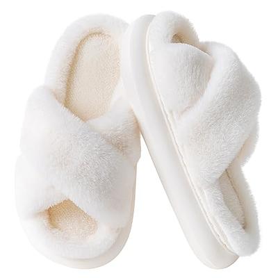 Mens Waterproof Slippers Soft Warm Cozy Fuzzy Non-Slip House Slippers,Creative  Gifts for Women Mom Girlfriend 