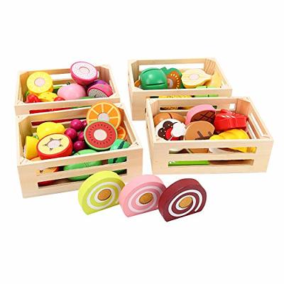 Wooden Kitchen Vegetable Cutting Set for Kids