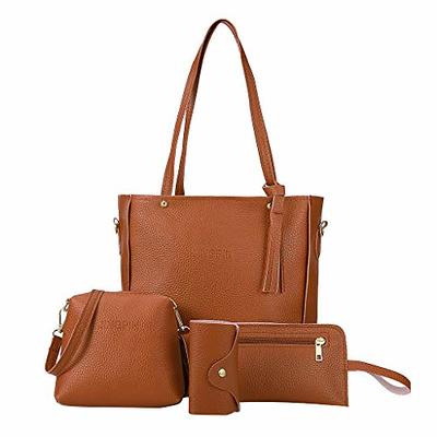 4Pcs Set Women Fashion Handbags Tote Bags Shoulder Bag Top Handle Satchel  Purse