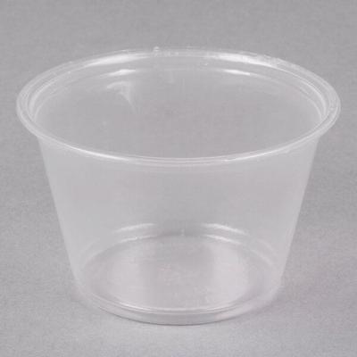 PS Plastic disposable 3.25 oz salad dressing container