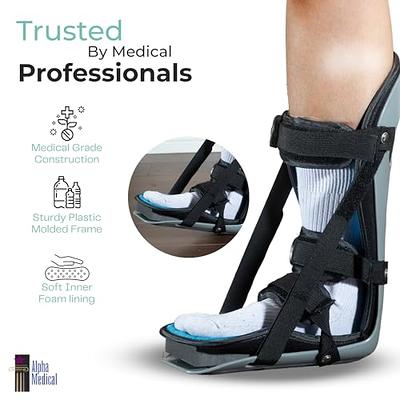 BraceAbility Sleeping Stretch Boot | Plantar Fasciitis Night Foot Splint  and Adjustable Achilles Tendonitis Brace for Fascia Tendon and Calf