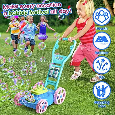 Bubble Mower For Toddlers, Kids Bubble Blower Machine Lawn Games