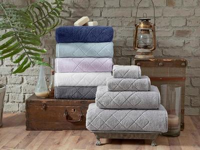 Enchante Home 4-Piece White Turkish Cotton Bath Towel Set (Vague