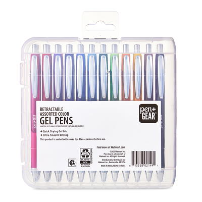 Glitter Gel Ink Pen 16 Assorted Color Retractable Gel Pen Set 0.7mm Fine  Tip Colored Journaling Pen