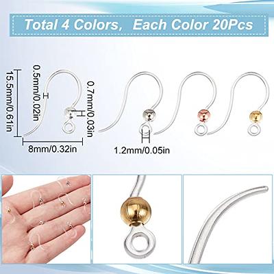 SUNNYCLUE 1 Box 80Pcs 4 Colors Plastic Earring Hook French Earring Hooks  Ball Dot Silver Clear Safety Fish Hooks Earring Wires for Jewellery Making  Women Beginners DIY Dangle Earrings Crafts Supplies - Yahoo Shopping