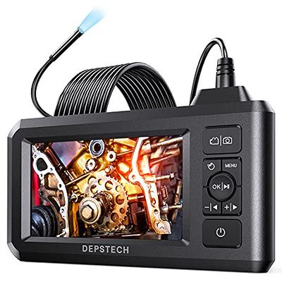 VEVOR 3 Lens Industrial Endoscope, 1080p Hd Digital Borescope Inspection  Camera 4.5-in Ips Screen Ip67 Waterproof Snake Camera with 8 LED Lights,  16.5ft Semi-rigid Cable, 32gb Card and Helpful Tool in the