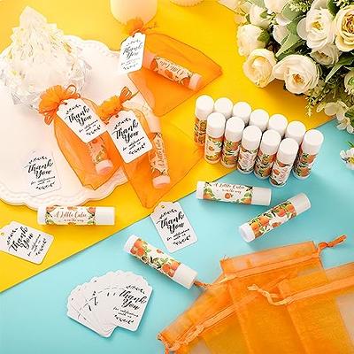 Loopeer 50 Sets Baby Shower Favors Lip Balm with Organza Gift Bags Thank  Card Tags for Gender Reveal Lipstick Baby Shower Birthday Party Supplies  Basket Gift Stuffers (Orange) - Yahoo Shopping