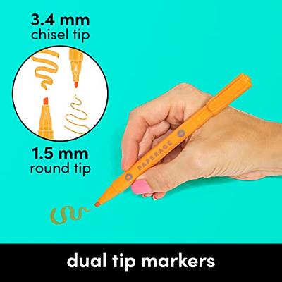 PAPERAGE Dual Tip Markers, Broad and Fine Point Tip, Assorted