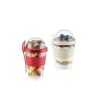 SUMELA Overnight Oats Containers With Lids & Spoon, Meal Prep