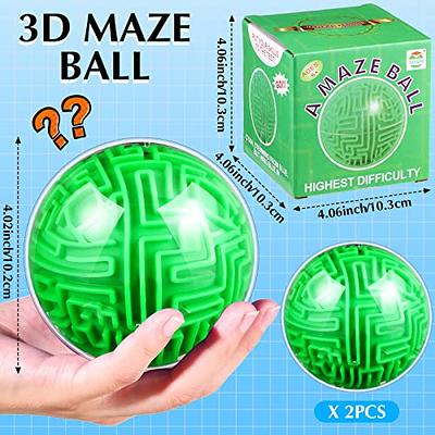 Brain Maze Teasers Puzzles Games for Kids - 3D Gravity Maze Ball for Kids 3-8, Labyrinth Game Mind Puzzle with Gear Control Challenges Fine Motor