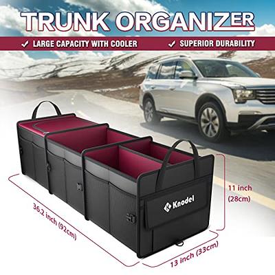 K KNODEL Sturdy Car Trunk Organizer with Premium Insulation Cooler Bag,  Heavy Duty Collapsible Trunk Storage Organizer for Car, SUV, Truck, or Van  (3 Compartments, Red) - Yahoo Shopping