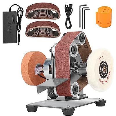 Baisiky Mini Belt Sander-Electric Bench Grinder Grinding Machine, 7  Adjustable Speed Grinder Polisher Knife Sander Tool for DIY Woodworking,  Metal, Knife Making - Yahoo Shopping