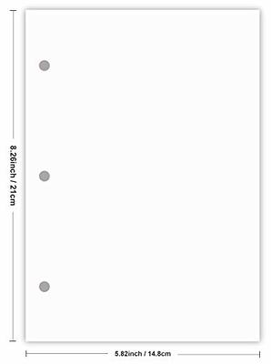 3 Hole Punched White Drawing Paper, Letter Size (8.5 x 11 in,100 Sheets)