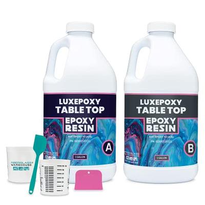 Luxepoxy Resin Kit – Premium Epoxy Countertop Kit with Epoxy Resin and  Epoxy Hardener - Two Part Epoxy Resin Clear High Gloss – Easy Pouring,  Craft. Art, Coatings, Self Leveling, - Yahoo Shopping