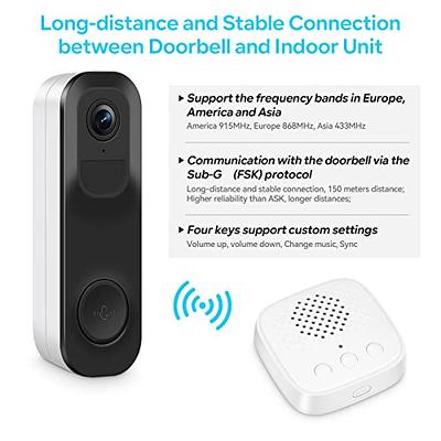 KAMEP Wireless Video Doorbell Camera with Chime, Voice Changer, Voice