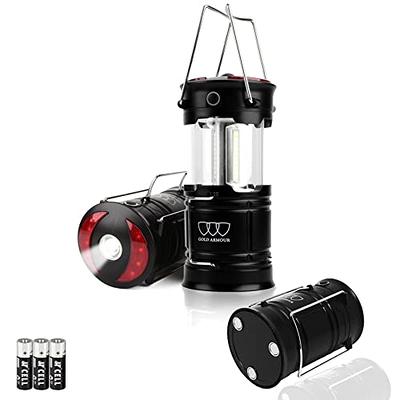 Lichamp 4 Pack Camping Lanterns Rechargeable and Battery Powered, Dual  Power Source and 4 Mode Lantern Flashlight COB Camp Light for Power  Outages