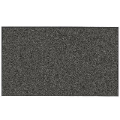 Lavex 3' x 5' Heavy-Duty Black Rubber Anti-Fatigue Floor Mat with