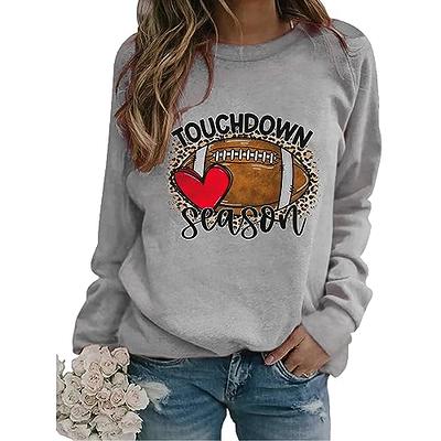 Rvidbe Game Day Shirts Women,Womens Sparkle Football Sequin Rugby Sweatshirt  Game Day Crewneck Shirts Long Sleeve Pullovers at  Women's Clothing  store
