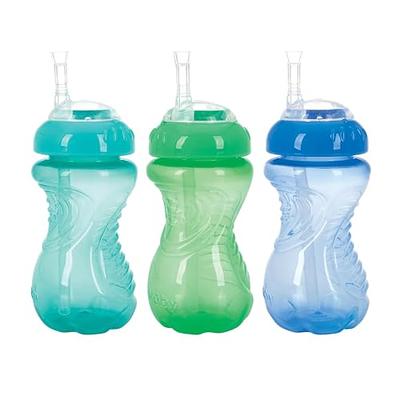 Nuby Silicone Squeeze Feeder Aqua Blue Baby Bottle, 3 fl oz