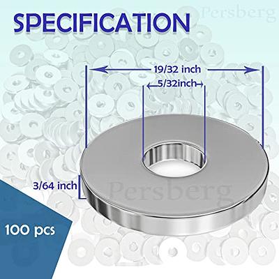 M8 Nuts, Flat & Lock Washers Assortment kit 100Pcs - Persberg