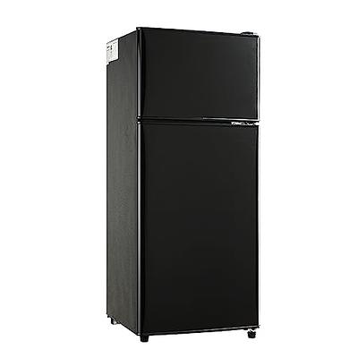KRIB BLING 3.5 Cu.Ft Compact Refrigerator Mini Fridge with Freezer,7 Level  Adjustable Thermostat Removable Shelves Small Refrigerator for Office Dorm