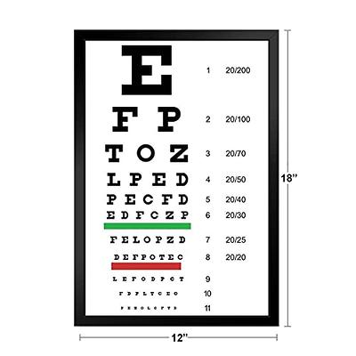 Eye Exam Chart Vision Eye Test Chart Snellen Eye Charts for Eye Exams 20  Feet Symbol Novelty Medical Wall Occluder Vision Black Wood Framed Art  Poster 14x20 - Yahoo Shopping